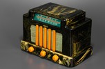 Swirled Dark Green Addison 5 Catalin &rsquo;Courthouse&rsquo; Radio - Striking